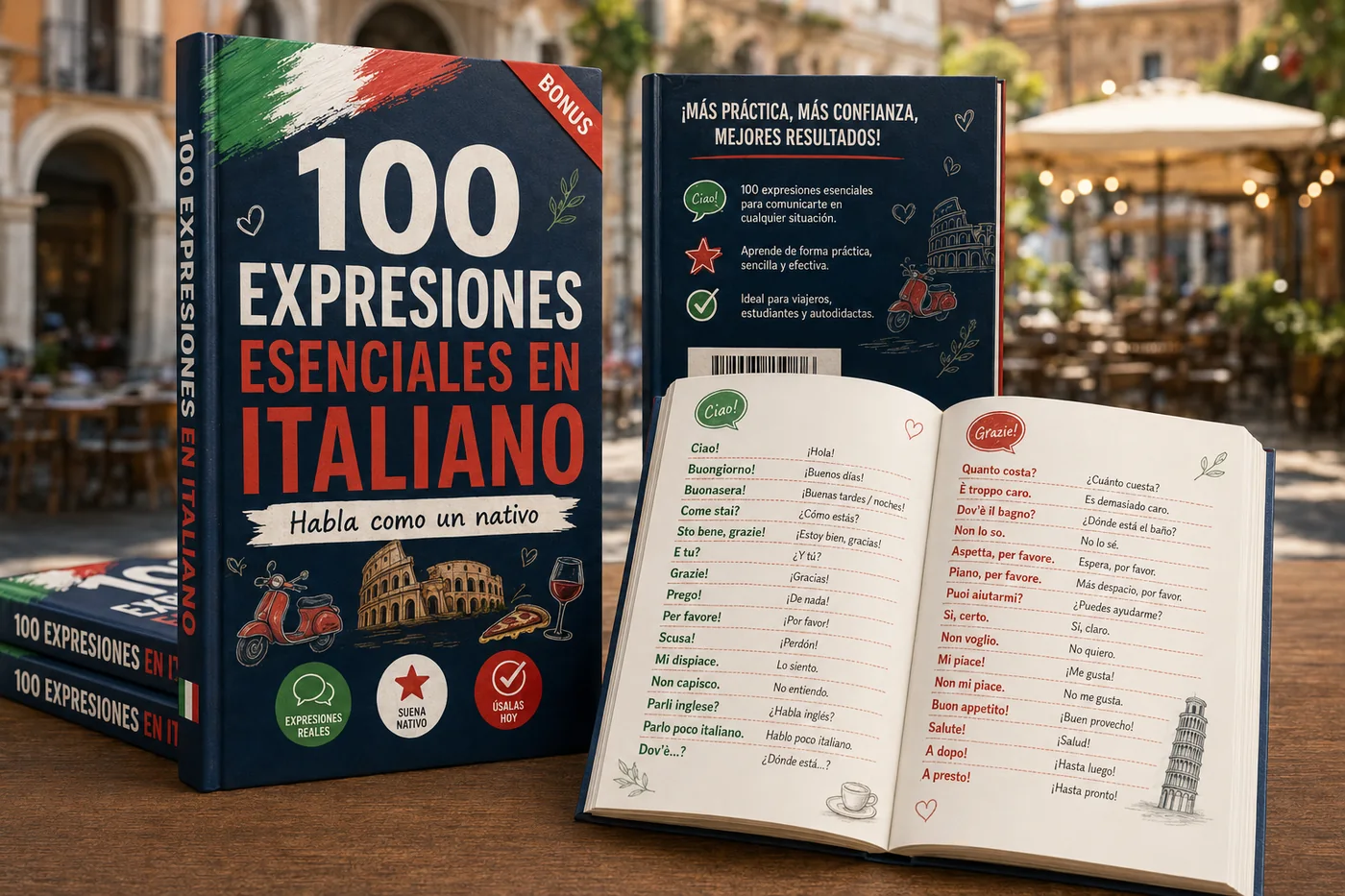 100 Expresiones Esenciales en Italiano