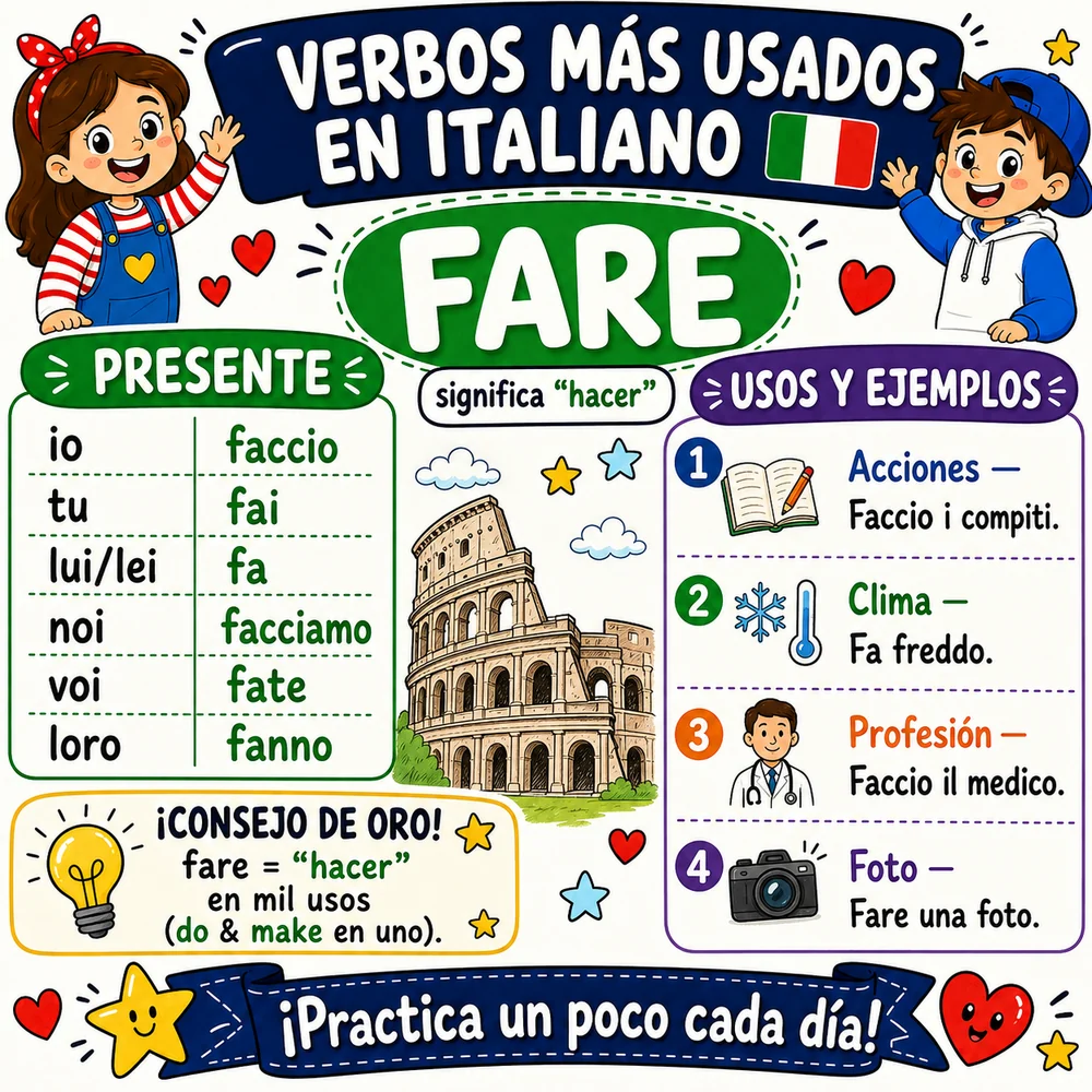 Mapa mental: verbo AVERE